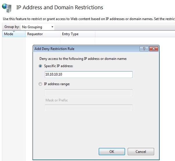 IPv4 Address and Domain Restrictions IPv4 Address and Domain Restrictions