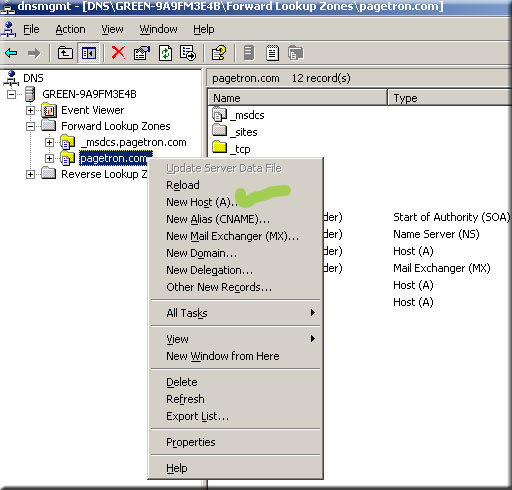 adding host record in dns adding host record in dns