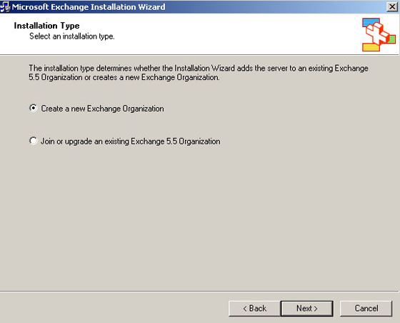 create exchange organization create exchange organization