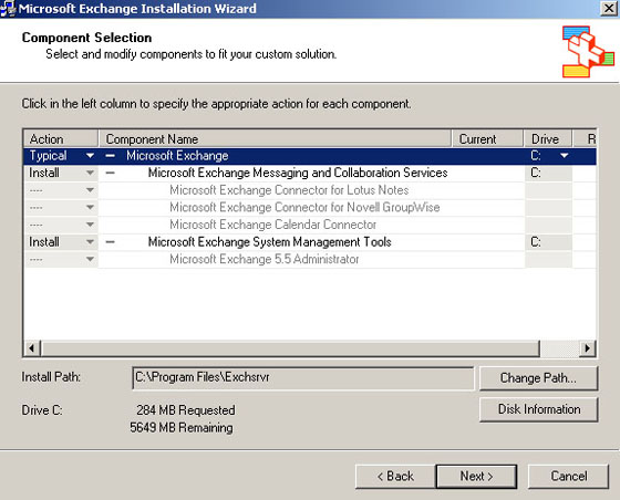 install exchage server install exchage server