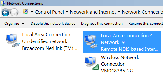 NDIS based Internet connection sharing