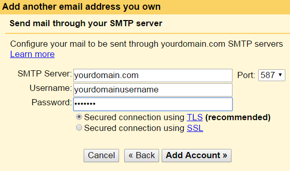 add smtp server name in gmail for postfix